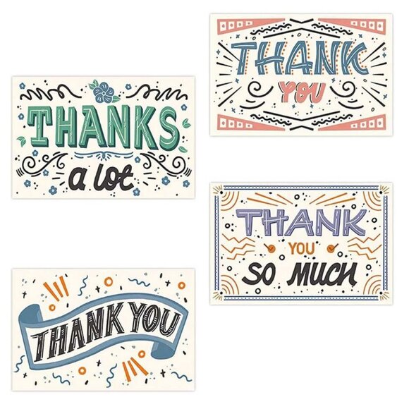 160 Pc Bundle Thank you Cards and Stickers - Picture 2 of 3